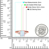 Emerald Cut Art Deco Wedding Engagement Ring Round Simulated Cubic Zirconia 925 Sterling Silver