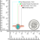 Halo Oval Art Deco Wedding Engagement Bridal Ring Round Simulated Cubic Zirconia 925 Sterling Silver