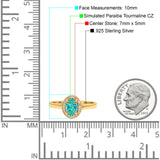 Halo Oval Art Deco Wedding Engagement Bridal Ring Round Simulated Cubic Zirconia 925 Sterling Silver