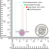 Halo Oval Art Deco Wedding Engagement Bridal Ring Round Simulated Cubic Zirconia 925 Sterling Silver