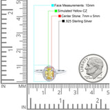 Halo Oval Art Deco Wedding Engagement Bridal Ring Round Simulated Cubic Zirconia 925 Sterling Silver