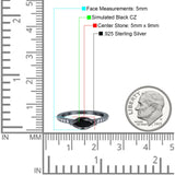 Art Deco Wedding Ring Marquise Simulated Cubic Zirconia 925 Sterling Silver