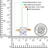 Swirl Engagement Ring Emerald Cut Simulated Cubic Zirconia 925 Sterling Silver