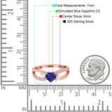 Heart Art Deco Engagement Promise Ring Simulated Cubic Zirconia 925 Sterling Silver