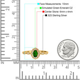 Halo Art Deco Oval Wedding Engagement Ring Simulated Cubic Zirconia 925 Sterling Silver