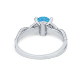 Twisted Shank Infinity Wedding Ring Round Cubic Zirconia 925 Sterling Silver