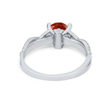 Twisted Shank Infinity Wedding Ring Round Cubic Zirconia 925 Sterling Silver