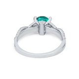 Twisted Shank Infinity Wedding Ring Round Cubic Zirconia 925 Sterling Silver
