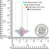 Marquise Art Deco Wedding Engagement Bridal Ring Accent Vintage Round Simulated Cubic Zirconia 925 Sterling Silver