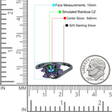 Oval Art Deco Wedding Ring Simulated Amethyst Cubic Zirconia 925 Sterling Silver