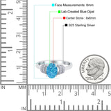 Oval Art Deco Wedding Bridal Ring Simulated Cubic Zirconia 925 Sterling Silver