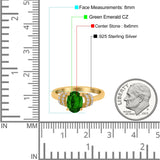 Oval Art Deco Wedding Bridal Ring Simulated Cubic Zirconia 925 Sterling Silver