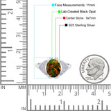 Oval Art Deco Wedding Engagement Bridal Ring Simulated Cubic Zirconia 925 Sterling Silver