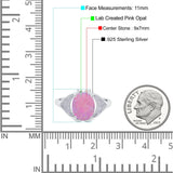 Oval Art Deco Wedding Engagement Bridal Ring Simulated Cubic Zirconia 925 Sterling Silver