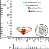 Art Deco Oval Wedding Engagement Bridal Ring Simulated Cubic Zirconia 925 Sterling Silver