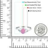 Art Deco Oval Wedding Engagement Bridal Ring Simulated Cubic Zirconia 925 Sterling Silver