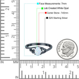 Art Deco Oval Wedding Engagement Bridal Ring Simulated Cubic Zirconia 925 Sterling Silver