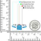 Solitaire Accent Fashion Ring Princess Cut Simulated Cubic Zirconia Created Opal 925 Sterling Silver