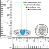 Heart Crown Ring Engagement Bridal Ring Round Simulated Cubic Zirconia 925 Sterling Silver