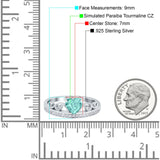 Heart Crown Ring Engagement Bridal Ring Round Simulated Cubic Zirconia 925 Sterling Silver