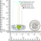 Heart Crown Ring Engagement Bridal Ring Round Simulated Cubic Zirconia 925 Sterling Silver