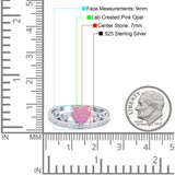 Heart Crown Ring Engagement Bridal Ring Round Simulated Cubic Zirconia 925 Sterling Silver