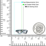 Infinity Ring Crisscross Simulated Cubic Zirconia Lab Opal 925 Sterling Silver