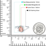 Swirl Oval Wedding Engagement Bridal Ring Simulated Cubic Zirconia 925 Sterling Silver