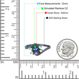 Swirl Oval Wedding Engagement Bridal Ring Simulated Cubic Zirconia 925 Sterling Silver