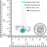 Art Deco Wedding Engagement Crisscross Bridal Ring Round Simulated Cubic Zirconia 925 Sterling Silver