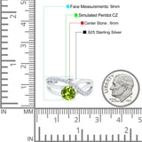 Art Deco Wedding Engagement Crisscross Bridal Ring Round Simulated Cubic Zirconia 925 Sterling Silver