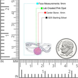 Art Deco Wedding Engagement Crisscross Bridal Ring Round Simulated Cubic Zirconia 925 Sterling Silver