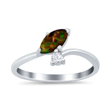 Fashion Ring Marquise Simulated Cubic Zirconia 925 Sterling Silver