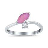 Fashion Ring Marquise Simulated Cubic Zirconia 925 Sterling Silver