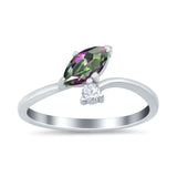 Fashion Ring Marquise Simulated Cubic Zirconia 925 Sterling Silver