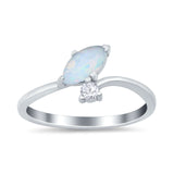 Fashion Ring Marquise Simulated Cubic Zirconia 925 Sterling Silver