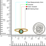 Petite Dainty Rope Vintage Style Lab Opal Ring Solid Round Oxidized 925 Sterling Silver