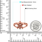 Turtle Oxidized Band Solid 925 Sterling Silver (12mm)