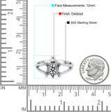 Turtle Oxidized Band Solid 925 Sterling Silver (12mm)