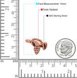 Snake Ring Oxidized Band Solid 925 Sterling Silver Thumb Ring (9mm)
