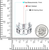 Children Oxidized Band Solid 925 Sterling Silver (11mm)