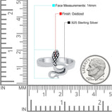 Snake Ring Oxidized Band Solid 925 Sterling Silver Thumb Ring (14mm)