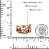 Turtles Oxidized Band Solid 925 Sterling Silver (10mm)