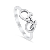 Cute Petite Dainty Bicycle Plain Band Thumb Ring 925 Sterling Silver