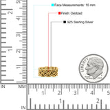 Twisted Braided Full Eternity Ring Oxidized Band Solid 925 Sterling Silver Thumb Ring (10mm)