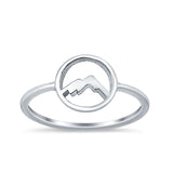 Mountain Fashion Petite Dainty Plain Ring Solid 925 Sterling Silver