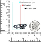 Lobster Band Oxidized Ring Solid 925 Sterling Silver Thumb Ring (6mm)