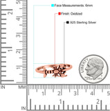 Lobster Band Oxidized Ring Solid 925 Sterling Silver Thumb Ring (6mm)