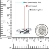 Lobster Band Oxidized Ring Solid 925 Sterling Silver Thumb Ring (6mm)