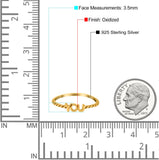 You Band Oxidized Ring Solid 925 Sterling Silver Thumb Ring (3.5mm)